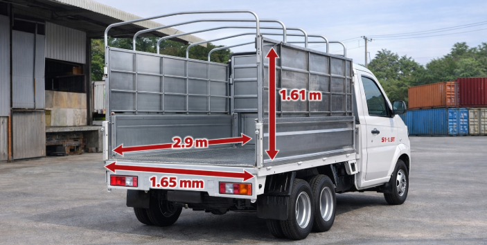 Kích thước thùng của dòng xe SRM T30