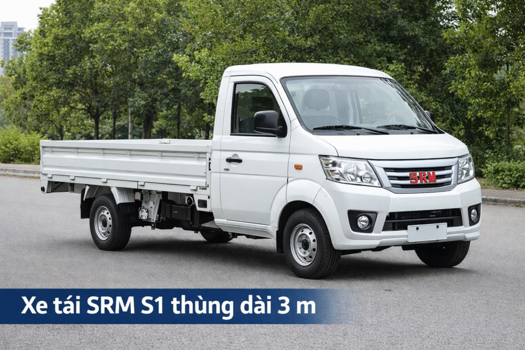 Ngoại thất xe tải SRM S1 thùng dài 3m