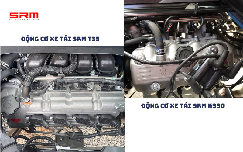 So sánh chi tiết về động cơ xe tải SRM T35 vs SRM K990