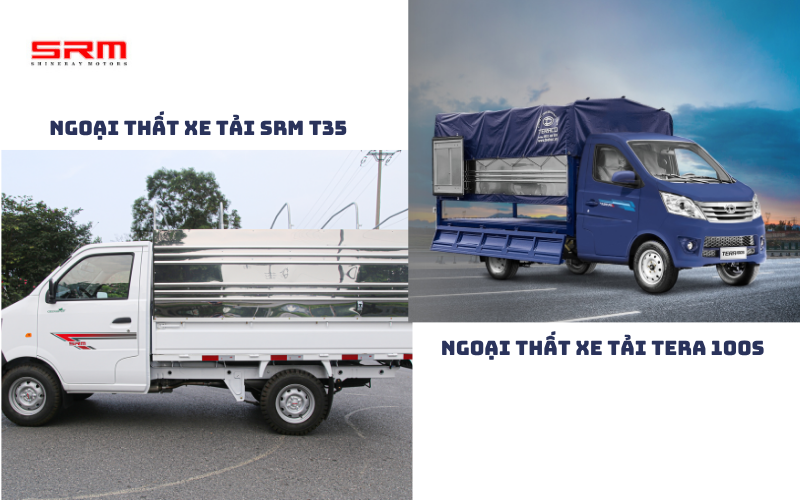 So sánh chi tiết về ngoại thất xe tải SRM T35 vs Tera 100s