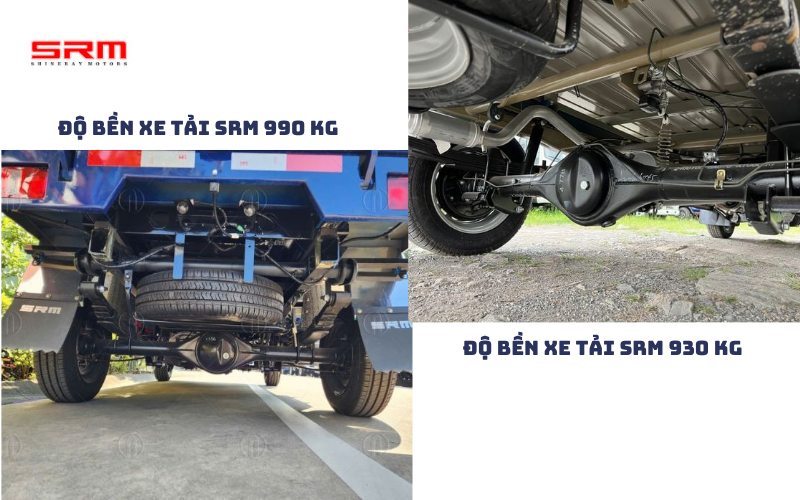 So sánh chi tiết về độ bền xe tải SRM 990kg vs SRM 930kg