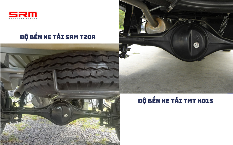 So sánh chi tiết độ bền xe tải SRM T20A vs TMT K01S