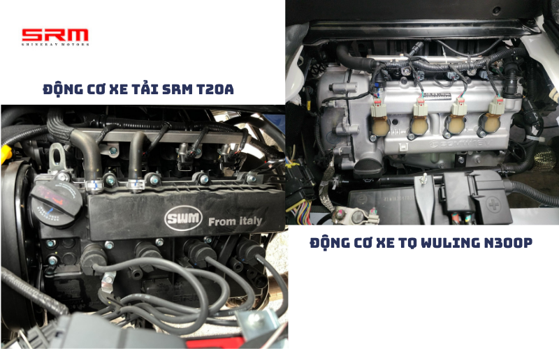 So sánh chi tiết về động cơ SRM T20A vs TQ Wuling N300P