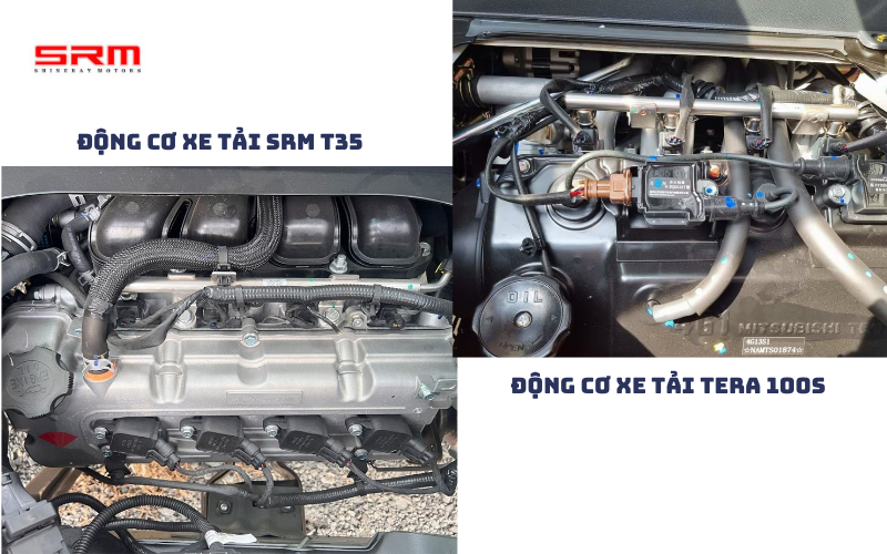 So sánh chi tiết về động cơ xe tải SRM T35 vs Tera 100s