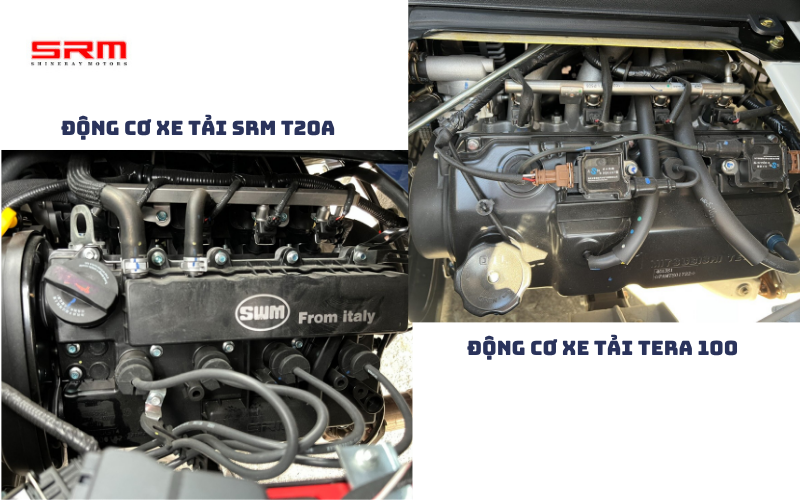 So sánh chi tiết về động cơ xe tải SRM T20A vs Tera 100