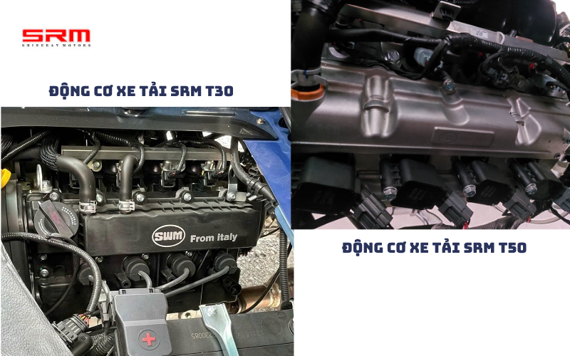 So sánh chi tiết về động cơ xe tải SRM T30 vs SRM T50
