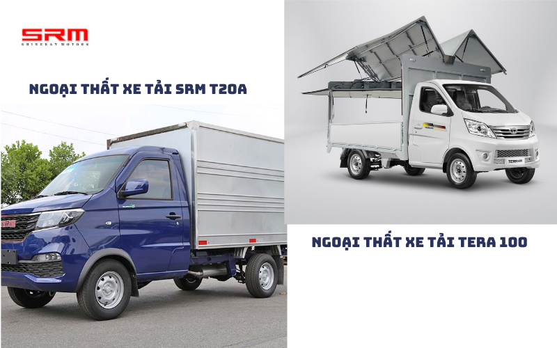 So sánh chi tiết về ngoại thất xe tải SRM T20A vs Tera 100