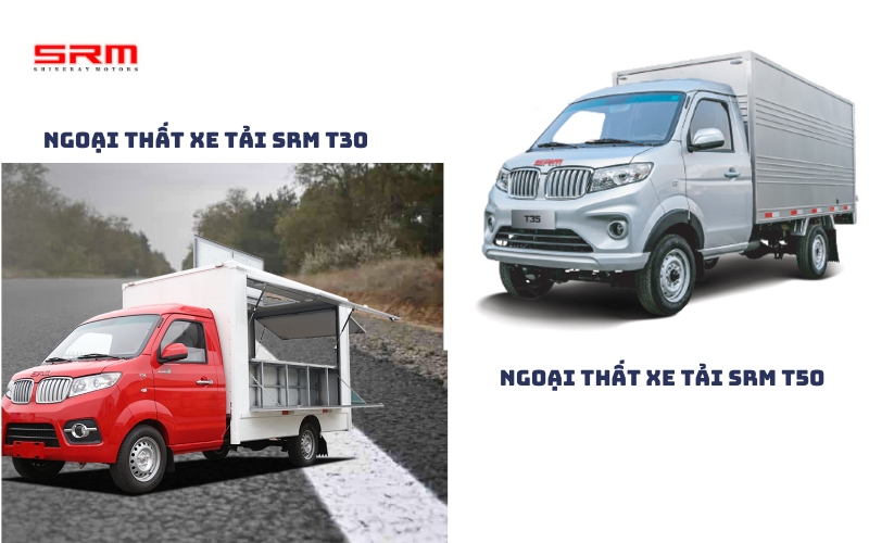 So sánh chi tiết về ngoại thất xe tải SRM T30 vs SRM T50