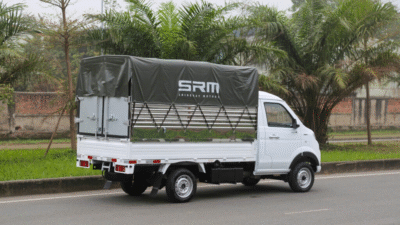 Kích thước thùng xe tải SRM T50 thùng khung mui