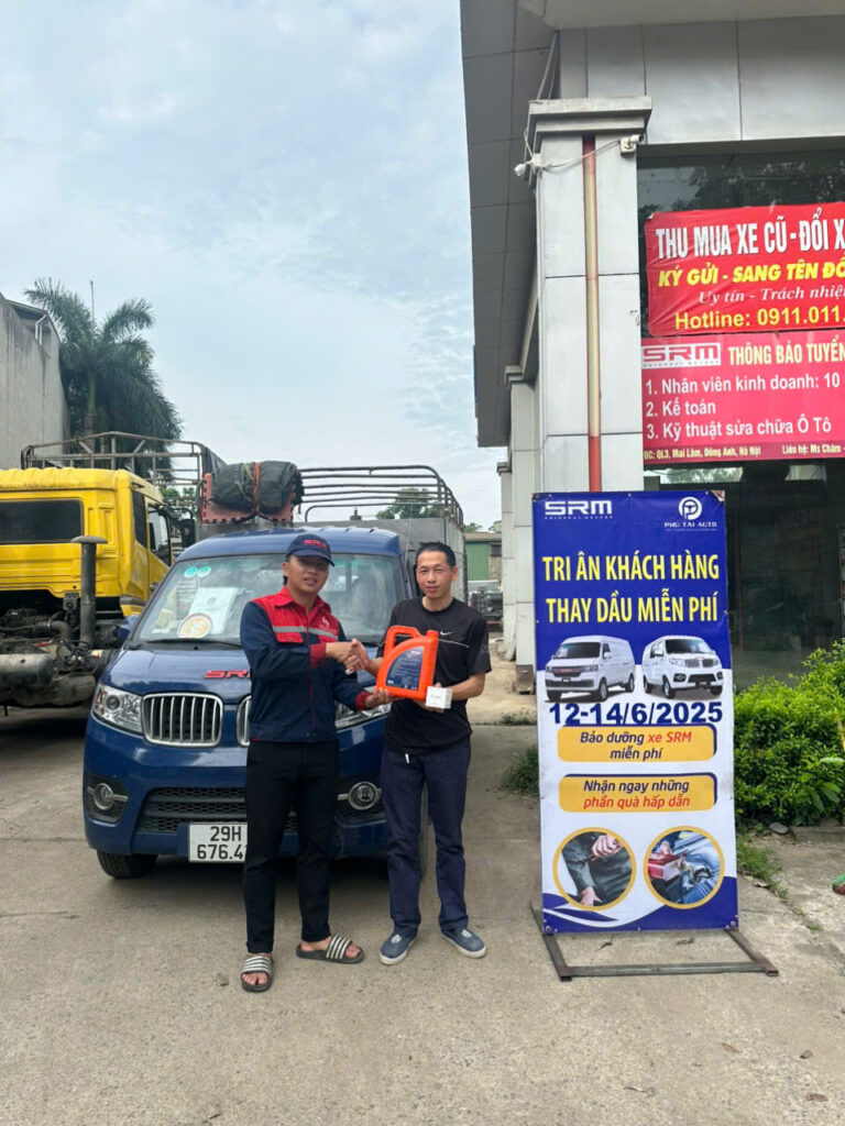 Thay dầu xe tải srm miễn phí