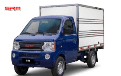 Xe tải SRM T10 thùng kín hợp chở hàng tiêu dùng, giao nội đô, cần gọn gàng